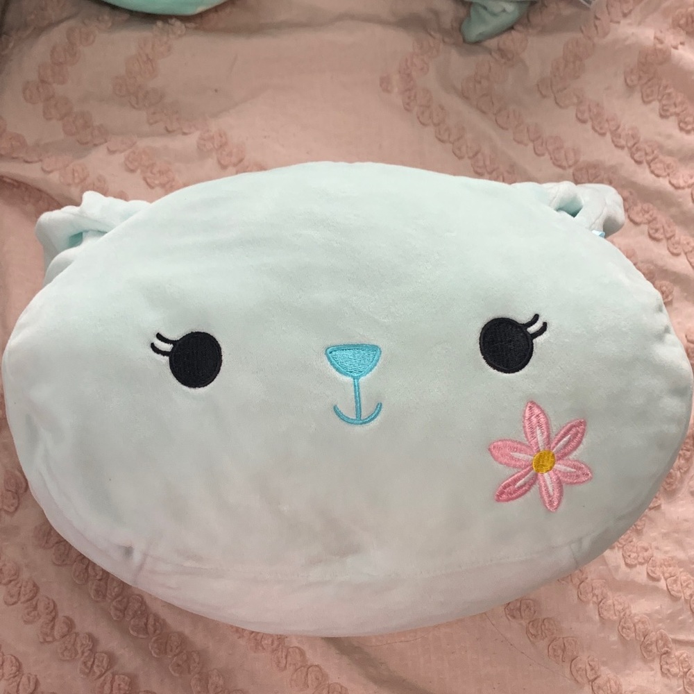 Squishmallow stackable bunny Adorable Mint Green Pillow for Kids